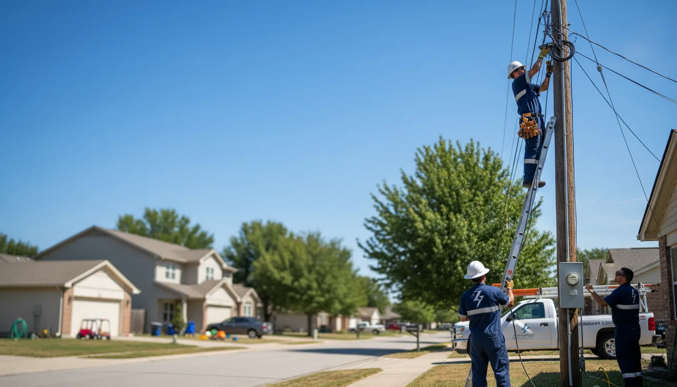Residential electrician providing installation services in Nazareth, TX
